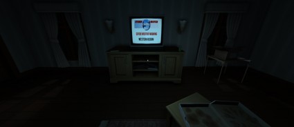 Nothing says atmosphere like a TV left on in a dark room.