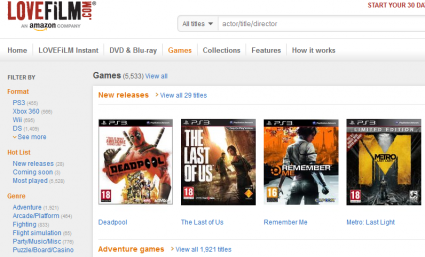 Yes folks, that's 5500 games you won't be ordering through Lovefilm.