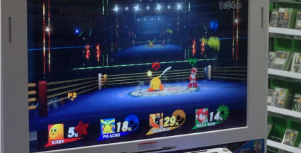 Pikachu v Kirby v Greninja v Mega Man on Boxing Ring
