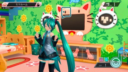In the Diva Room mode you can interact with Hatsune Miku and decorate the surroundings